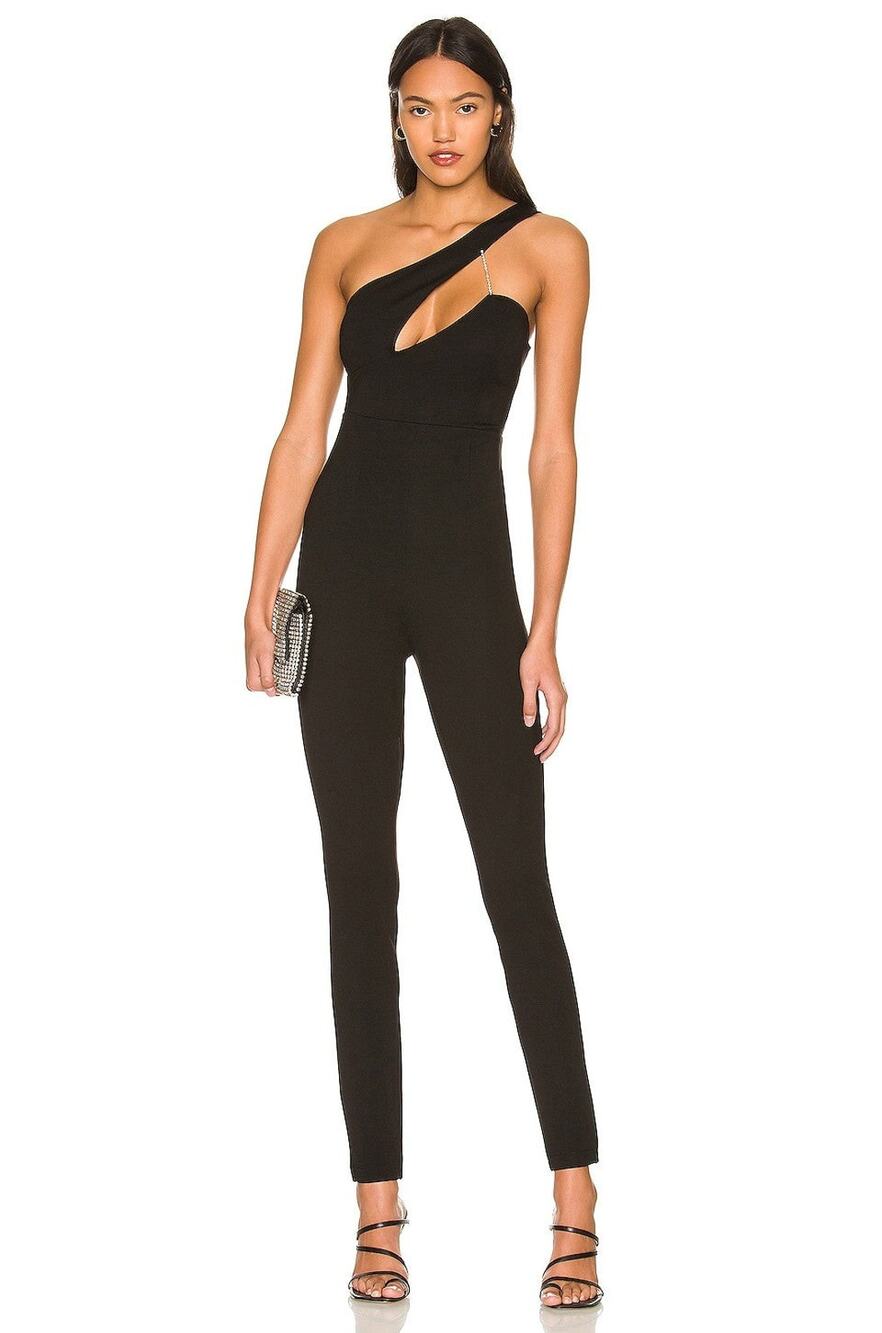 Superdown Tiasha Asymmetrical Jumpsuit - S Black